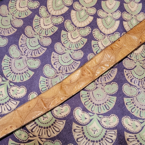 Justin Ostrich Cowboy Belt - Picture 3 of 6